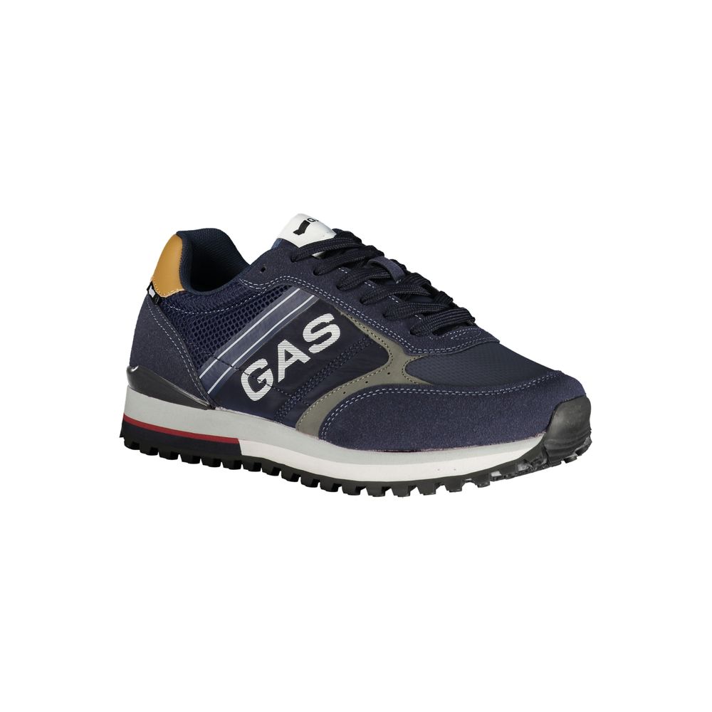 Gas Blue Polyester Men Sneaker