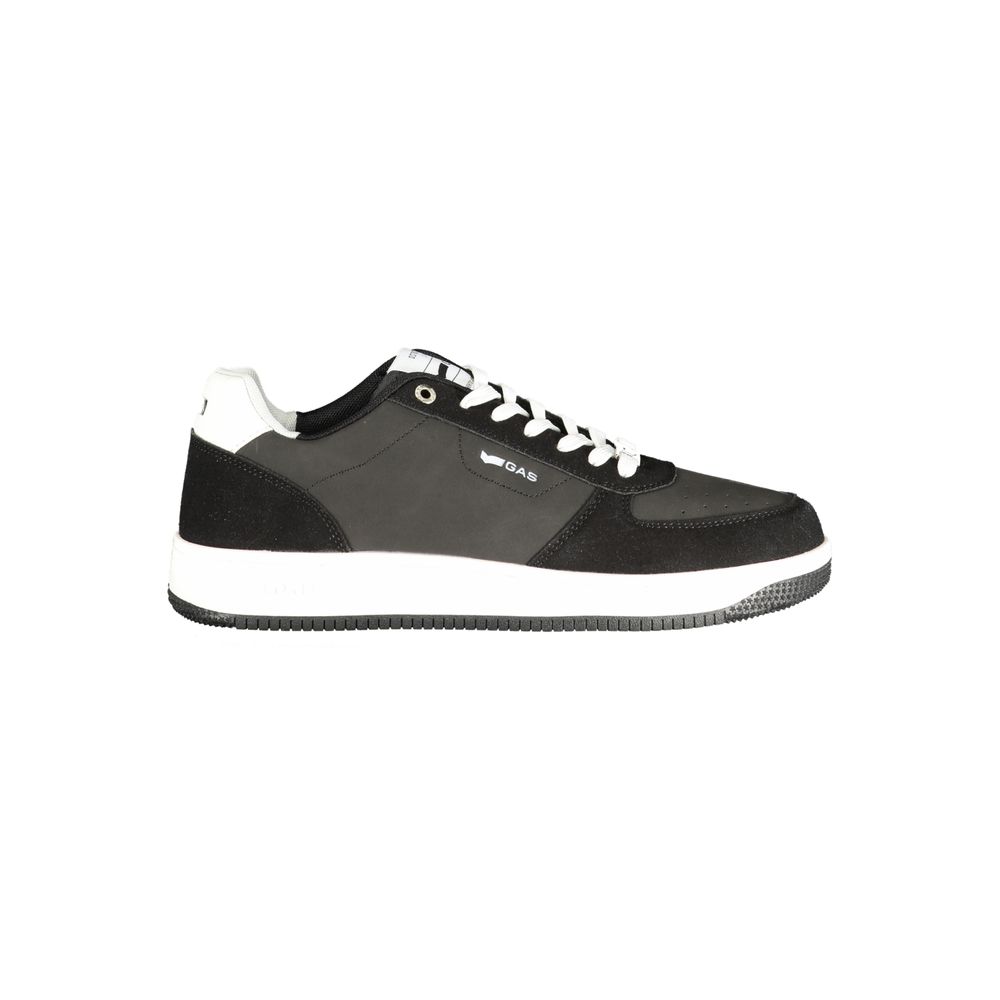Gas Black Polyurethane Men Sneaker