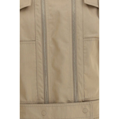 Fendi Beige Cotton Full-Length Jacket