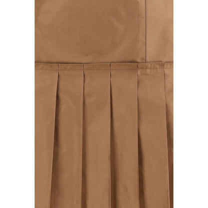 Fendi Brown Silk Mini Skirt