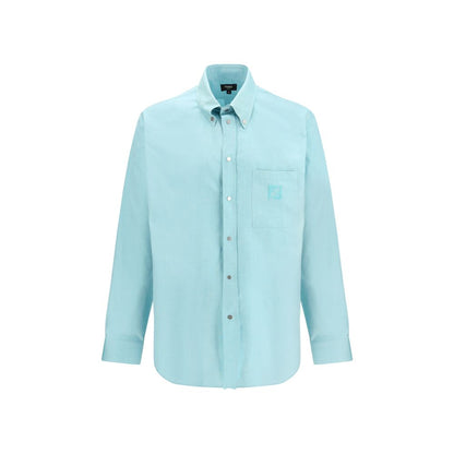 Fendi Light Blue Cotton Dress Shirt