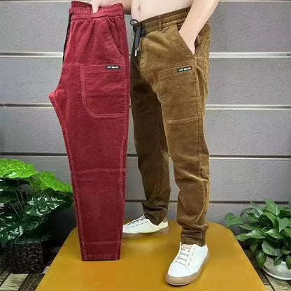 Men’s Corduroy Cargo Trousers | Retro Loose Fit