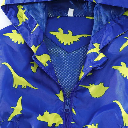Toddler Dinosaur Print Hooded Jacket