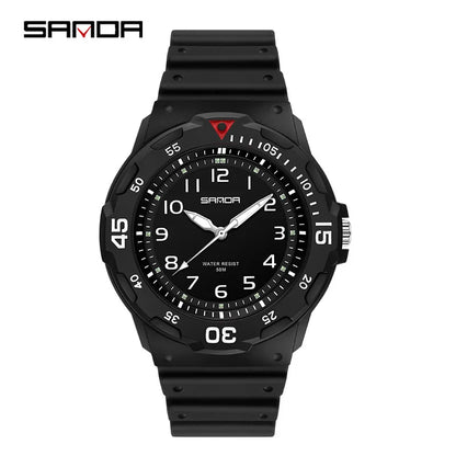 UTHAI Student Watch Fashion Trend Outdoor Sports Fresh 50M Waterproof PU Soft Female Middle School Student Youth Clock Watches