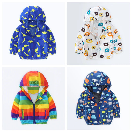Toddler Dinosaur Print Hooded Jacket