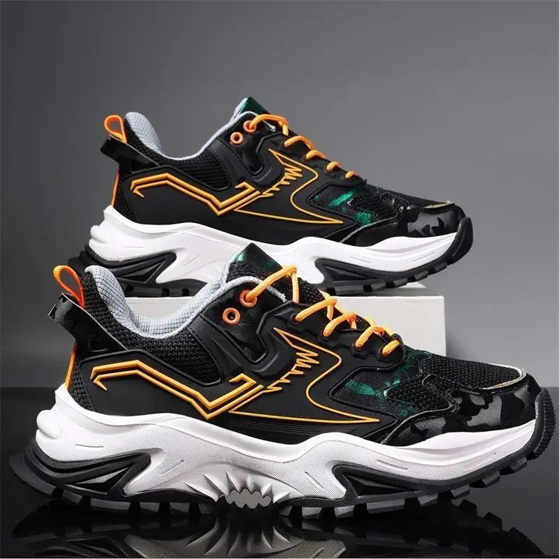 Men Sneakers Breathable Running Shoes 2025 Men Comfortable Black