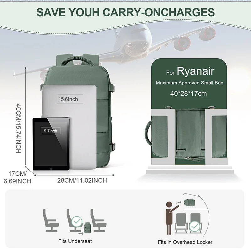 Airline - Approved Cabin Backpack – 40×20×25 | Laptop & Hand Luggage Backpack - SMARTMARTNZ