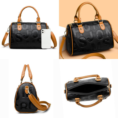 Authentic Leather Tactile Feel Large - capacity Crossbody Bag - SMARTMARTNZ