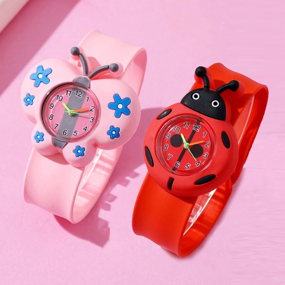 Beautiful Butterfly, Bee & Ladybug Slap Watches – Waterproof Silicone Wrist Watch for Kids & Toddlers - SMARTMARTNZ