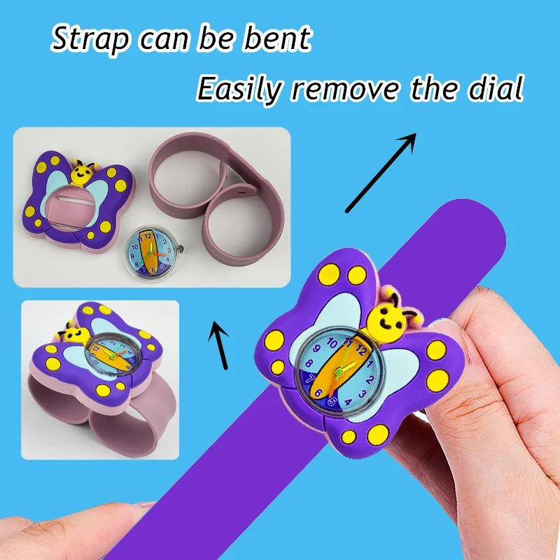 Beautiful Butterfly, Bee & Ladybug Slap Watches – Waterproof Silicone Wrist Watch for Kids & Toddlers - SMARTMARTNZ