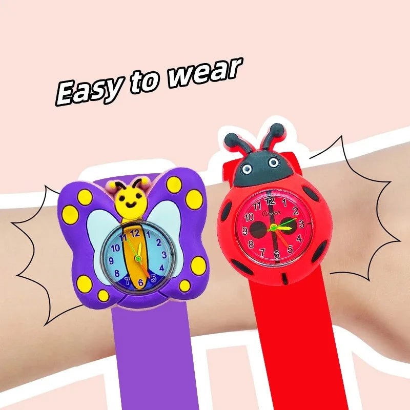 Beautiful Butterfly, Bee & Ladybug Slap Watches – Waterproof Silicone Wrist Watch for Kids & Toddlers - SMARTMARTNZ