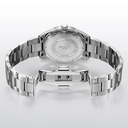 BERNY Men’s Luminous Sapphire Quartz Watch - SMARTMARTNZ