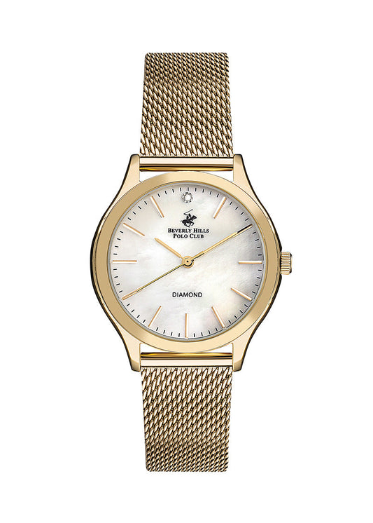 BEVERLY HILLS POLO CLUB Women’s MOP Diamond Watch – BP3167C.120