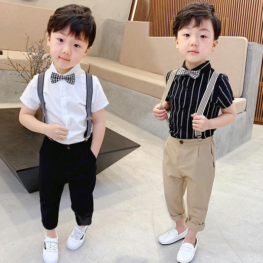 Boys Children's Performance Clothes Overalls Flower Dress - SMARTMARTNZ