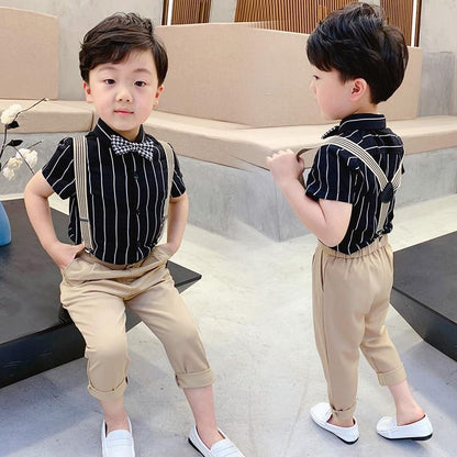 Boys Children's Performance Clothes Overalls Flower Dress - SMARTMARTNZ