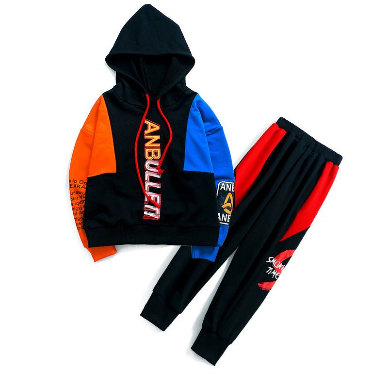Boys spring suit new Korean children's clothing in the big boy boy long - sleeved sports two - piece suit tide clothes - SMARTMARTNZ