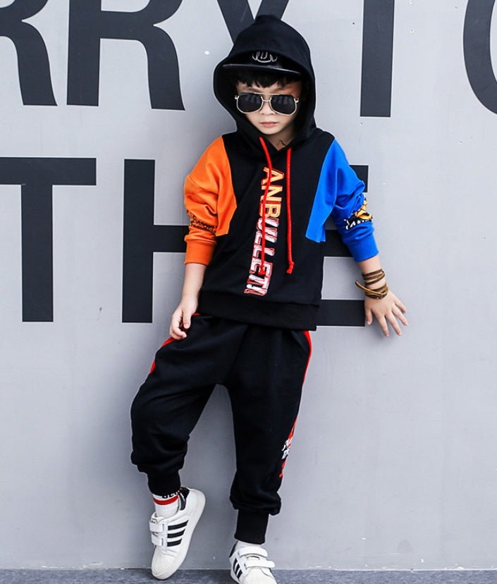 Boys spring suit new Korean children's clothing in the big boy boy long - sleeved sports two - piece suit tide clothes - SMARTMARTNZ
