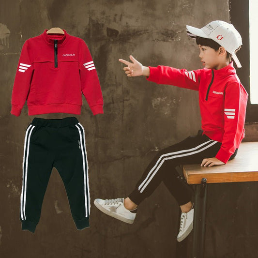 Boys'New Spring Garment in Two Kids' Leisure Sports Kids'Spring School Garments - SMARTMARTNZ