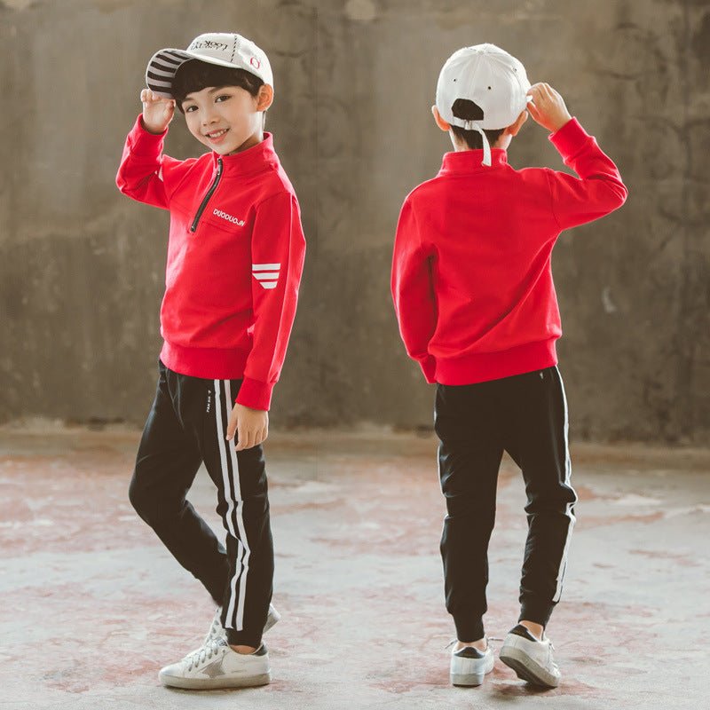 Boys'New Spring Garment in Two Kids' Leisure Sports Kids'Spring School Garments - SMARTMARTNZ