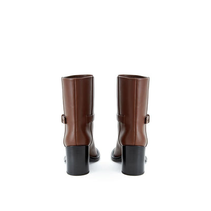Burberry Brown Leather Boot - SMARTMARTNZ