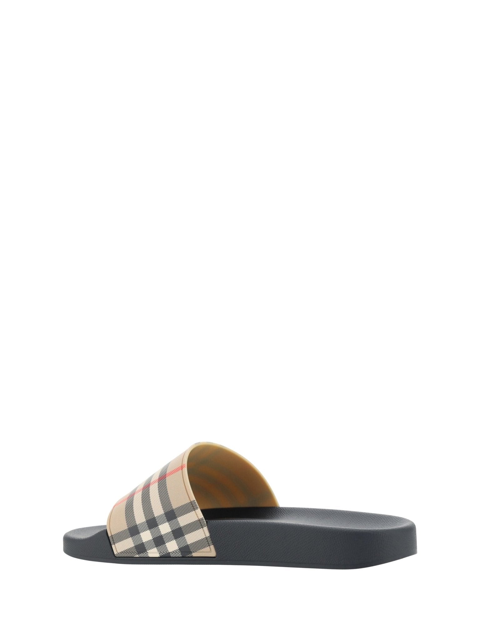 Burberry Brown Rubber Slides Sandals - SMARTMARTNZ