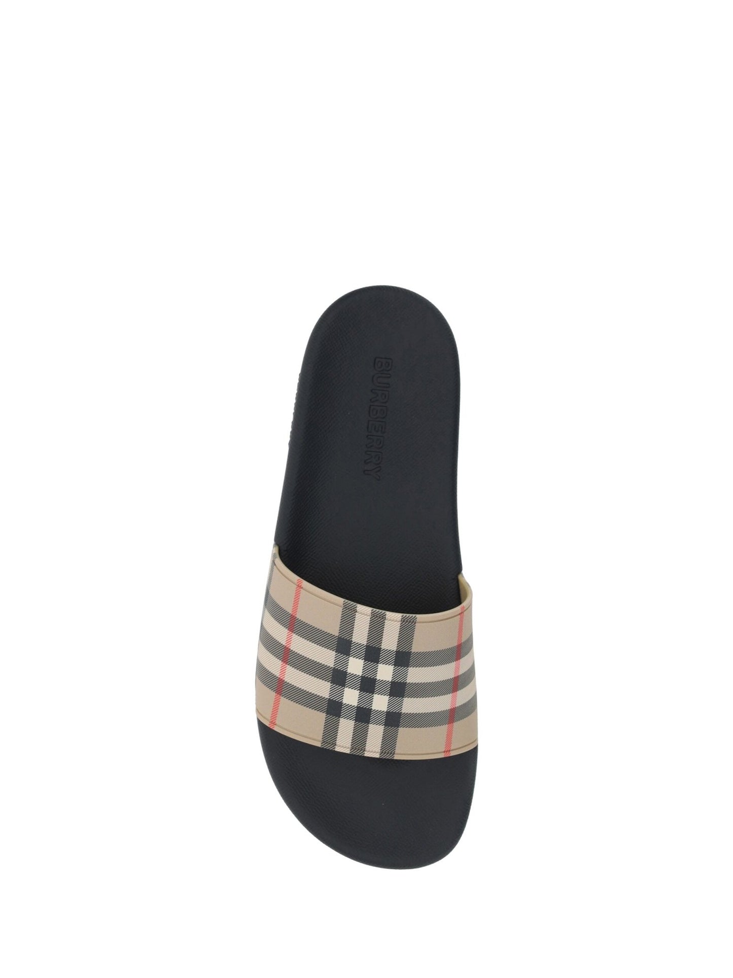 Burberry Brown Rubber Slides Sandals - SMARTMARTNZ