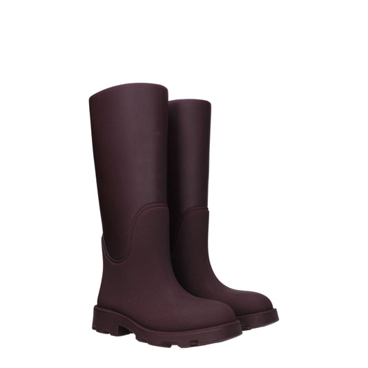 Burberry Red Cotton Rain Boots - SMARTMARTNZ