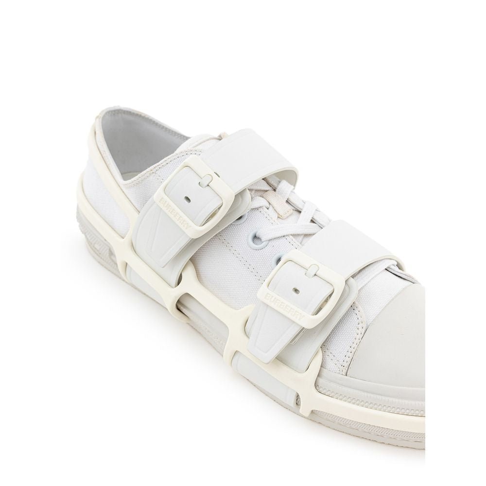 Burberry White Cotton Sneaker - SMARTMARTNZ