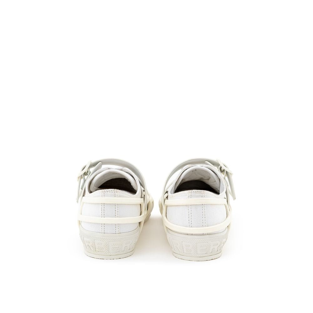 Burberry White Cotton Sneaker - SMARTMARTNZ