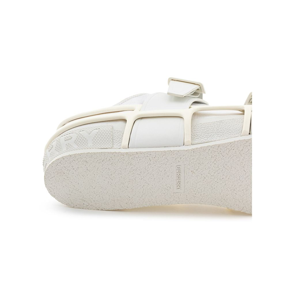 Burberry White Cotton Sneaker - SMARTMARTNZ