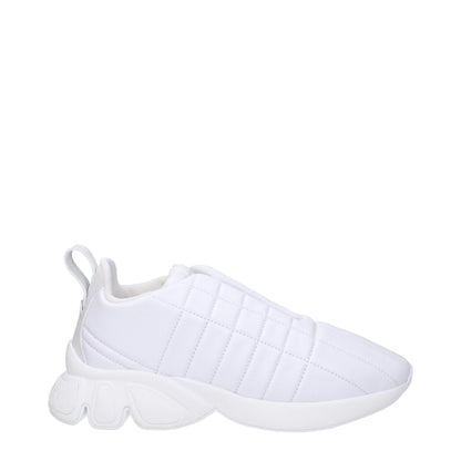 Burberry White Leather Sneakers - SMARTMARTNZ