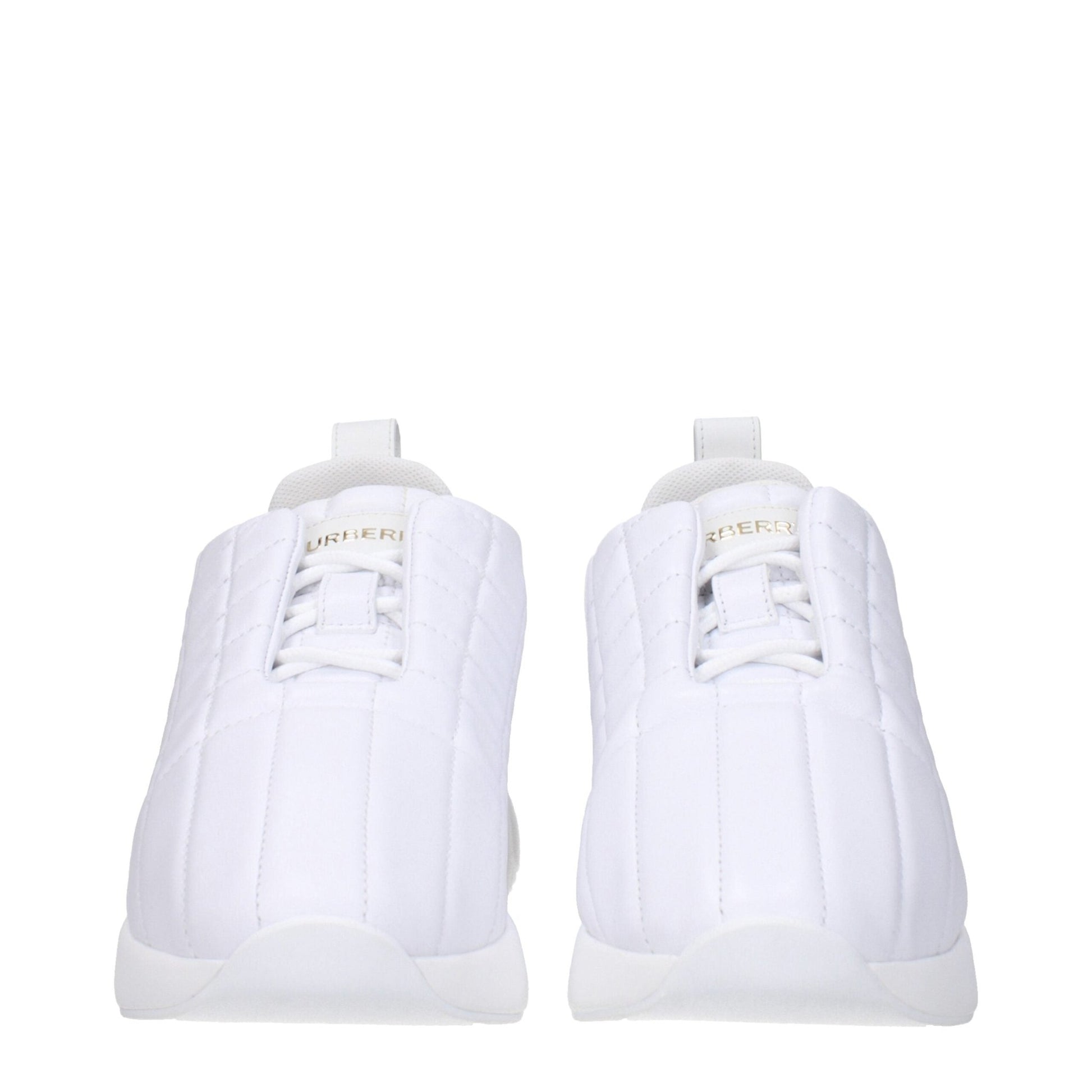 Burberry White Leather Sneakers - SMARTMARTNZ
