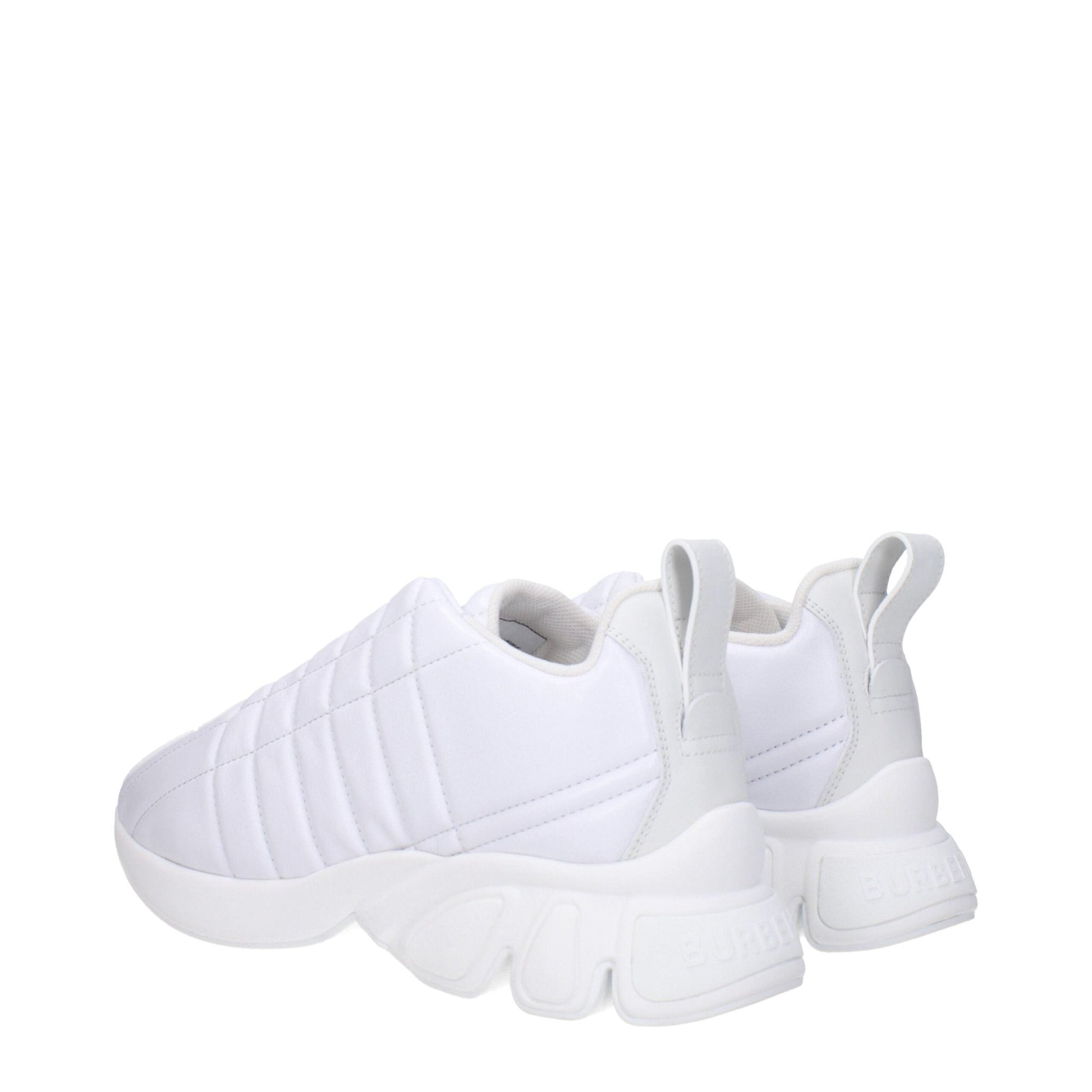 Burberry White Leather Sneakers - SMARTMARTNZ