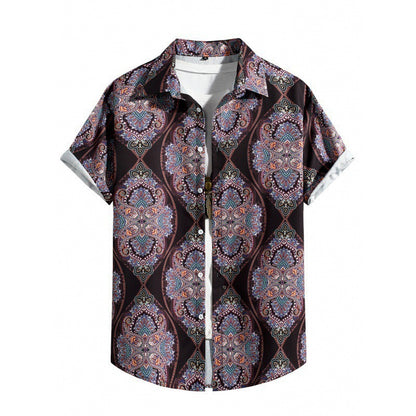 Men's Casual Short Sleeve Loose Beach Shirt