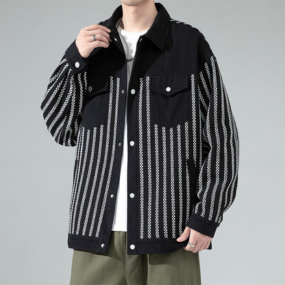 Classic Style Boys Pu Shuai Versatile Casual Jacket