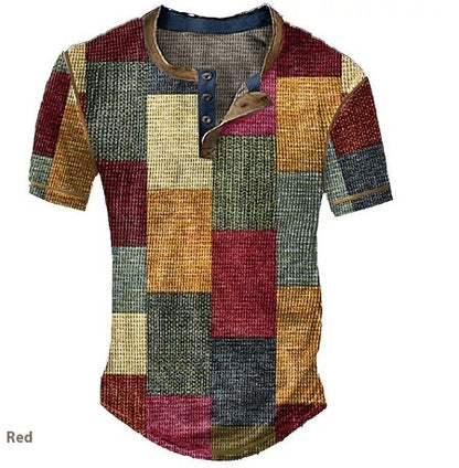 Men's Clothing Graphic Plaid Color Block