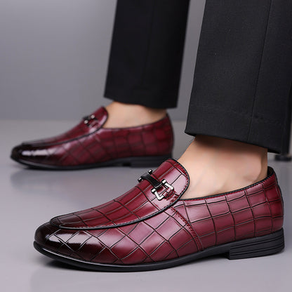 Men’s Plaid Luxury Leather Shoes
