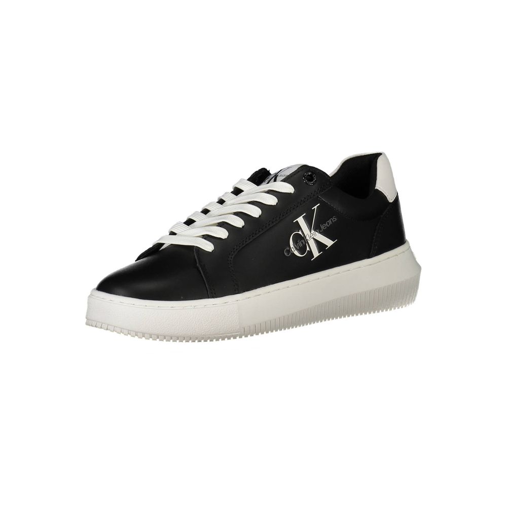 Calvin Klein Black Leather Women Sneaker - SMARTMARTNZ