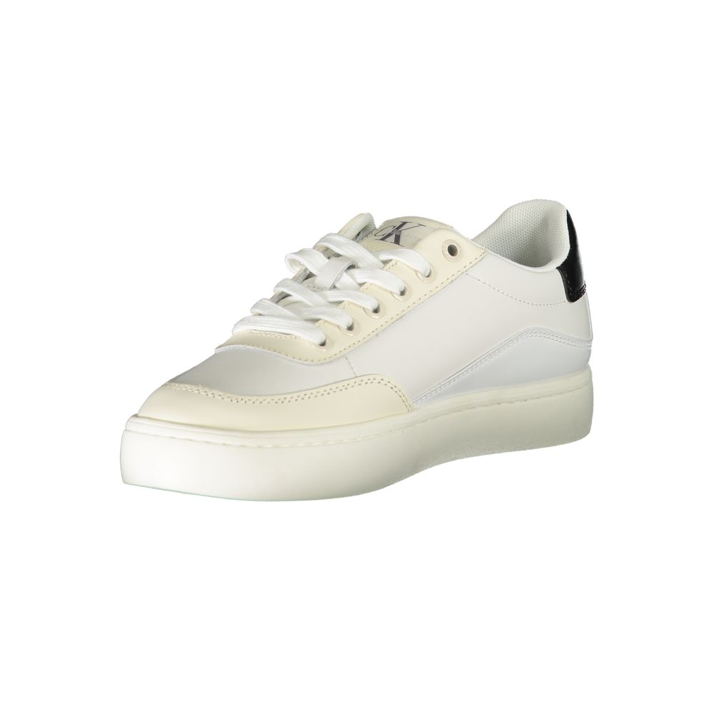 Calvin Klein Chic White Lace - Up Sneakers with Contrast Detailing - SMARTMARTNZ
