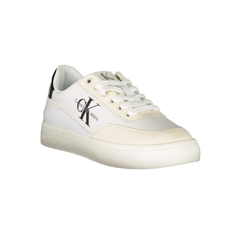 Calvin Klein Chic White Lace - Up Sneakers with Contrast Detailing - SMARTMARTNZ