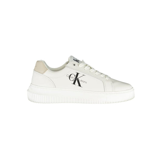 Calvin Klein Chic White Lace - Up Sneakers with Contrast Details - SMARTMARTNZ