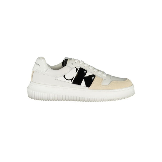 Calvin Klein Elegant White Lace - Up Sneakers with Contrast Detail - SMARTMARTNZ