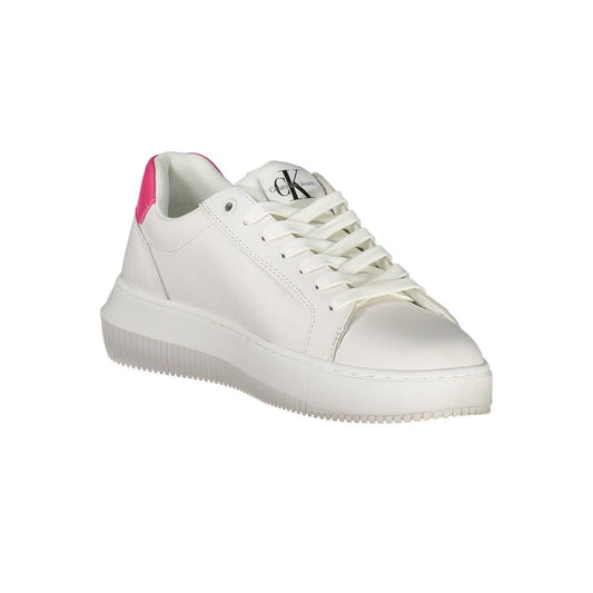 Calvin Klein White Leather Women Sneaker - SMARTMARTNZ