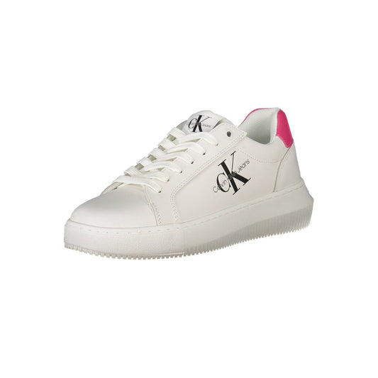 Calvin Klein White Leather Women Sneaker - SMARTMARTNZ