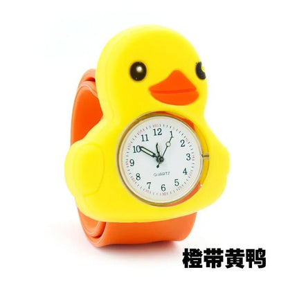 Cartoon Toy Watch for Kids – Animal & Fruit Pattern Silicone Slap Band - SMARTMARTNZ