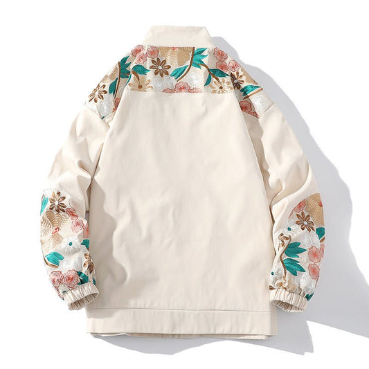 Casual Cool Men’s Embroidery Jacket | Trendy Everyday Outerwear - SMARTMARTNZ