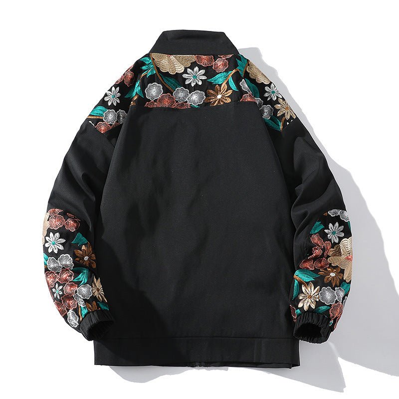 Casual Cool Men’s Embroidery Jacket | Trendy Everyday Outerwear - SMARTMARTNZ