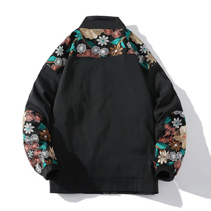 Casual Cool Men’s Embroidery Jacket | Trendy Everyday Outerwear - SMARTMARTNZ