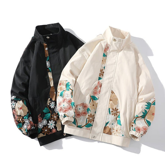 Casual Cool Men’s Embroidery Jacket | Trendy Everyday Outerwear - SMARTMARTNZ