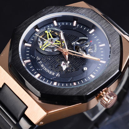 Casual Men’s Mechanical Watch – Hollow Dial & Self - Winding - SMARTMARTNZ